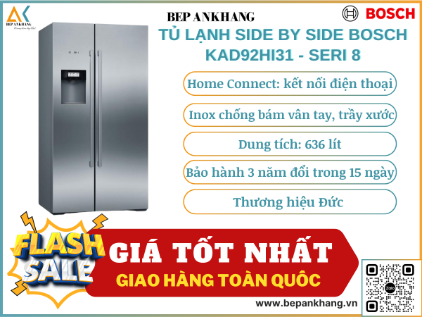 TỦ LẠNH 2 CÁNH SIDE BY SIDE HMH.KAD92HI31